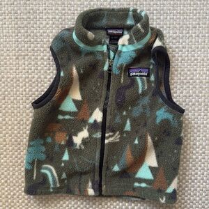Patagonia kids synchilla fleece vest, 12-18M